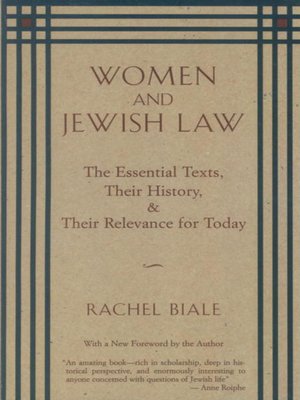cover image of Women and Jewish Law